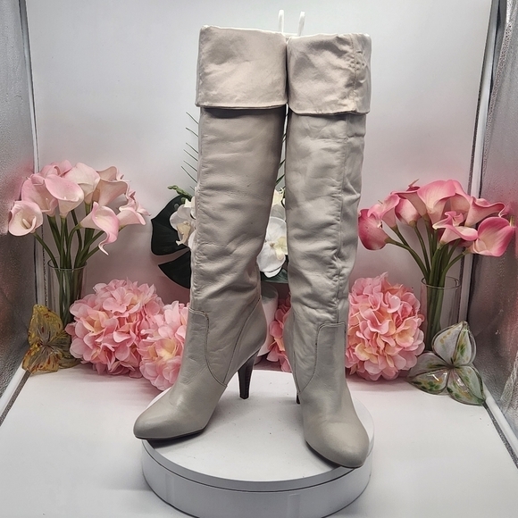 Marc Fisher MF New Cinch Knee High Leather Heeled Boots Size 6.5 - Picture 6 of 14